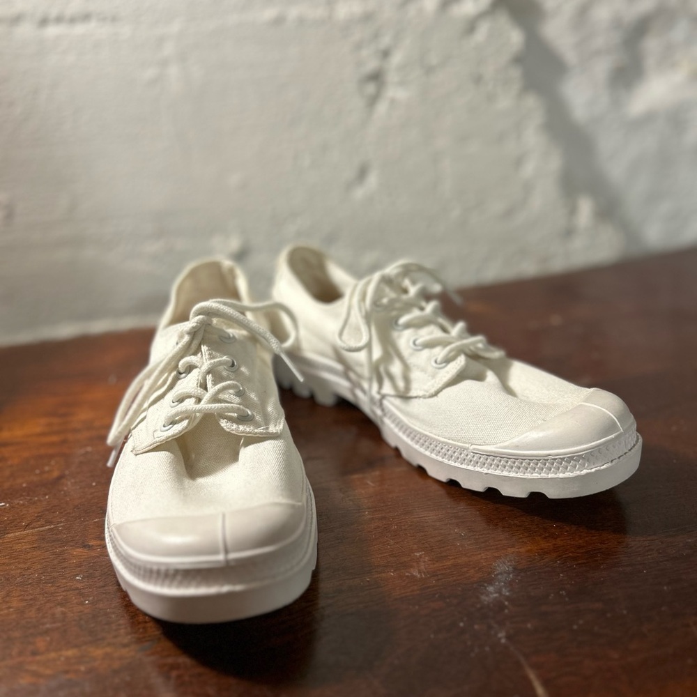 Palladium Off-White Canvas Sneakers